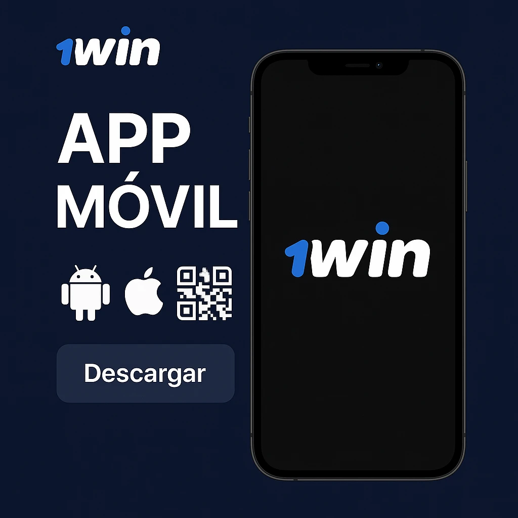 App móvil 1Win para Android e iOS con código QR — descarga en Argentina